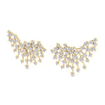 Celeste - 4.20CT Luxurious Cluster Diamond Earring Crawlers - Gem Jewelers Co