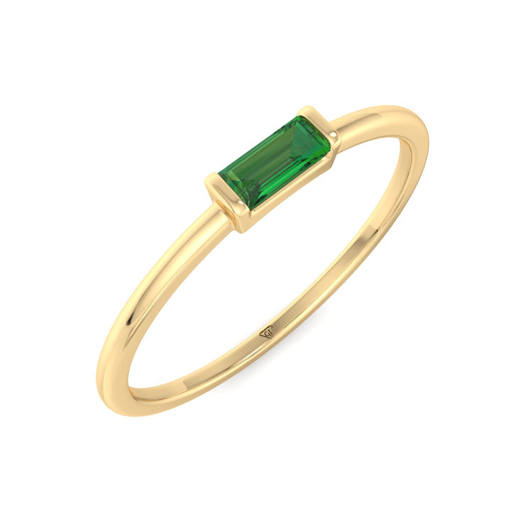 dainty-green-emerald-baguette-solitaire-stackable-ring-in-solid-yellow-gold
