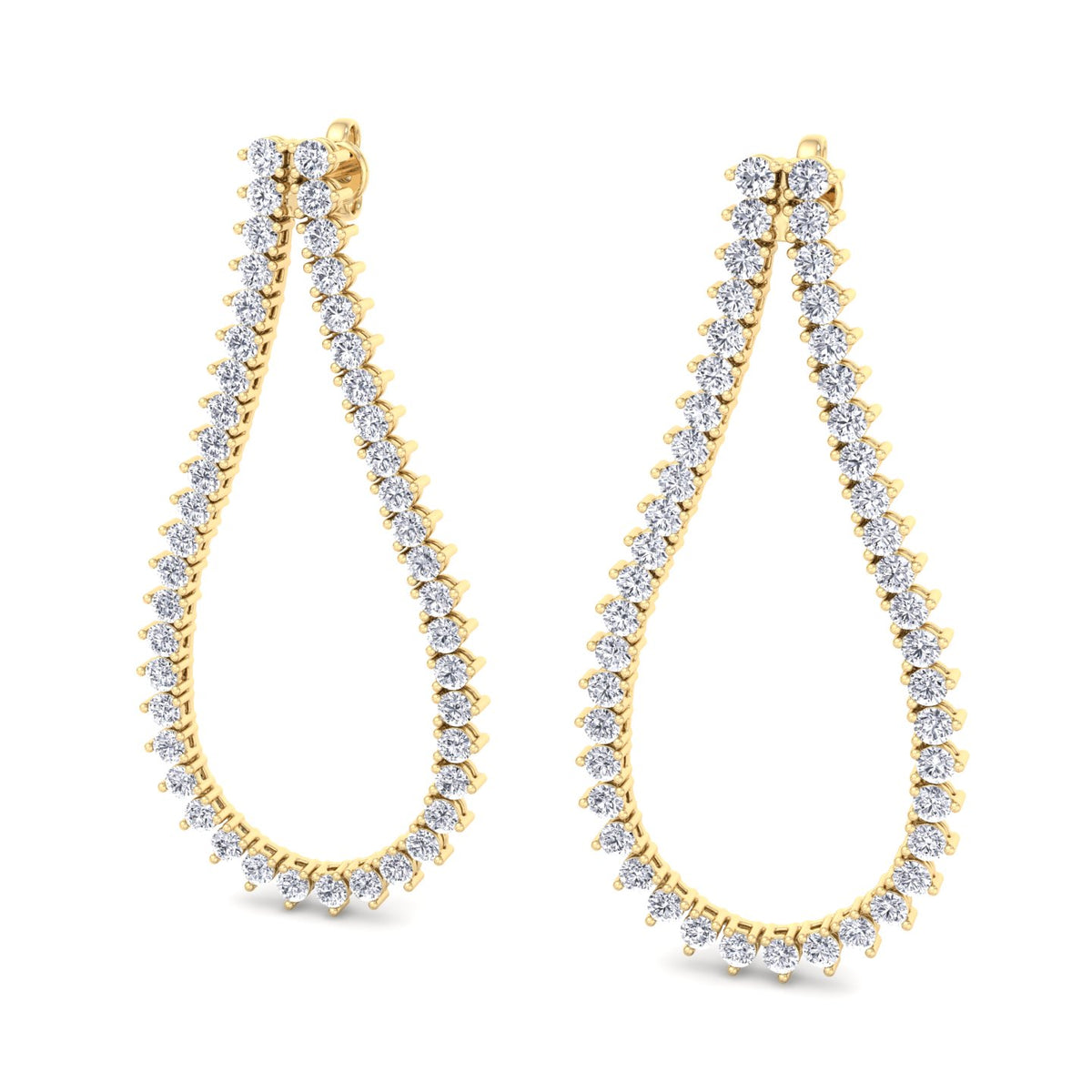 Macha - 2.40CT Teardrop Shape Diamond Fashion Earrings - Gem Jewelers Co
