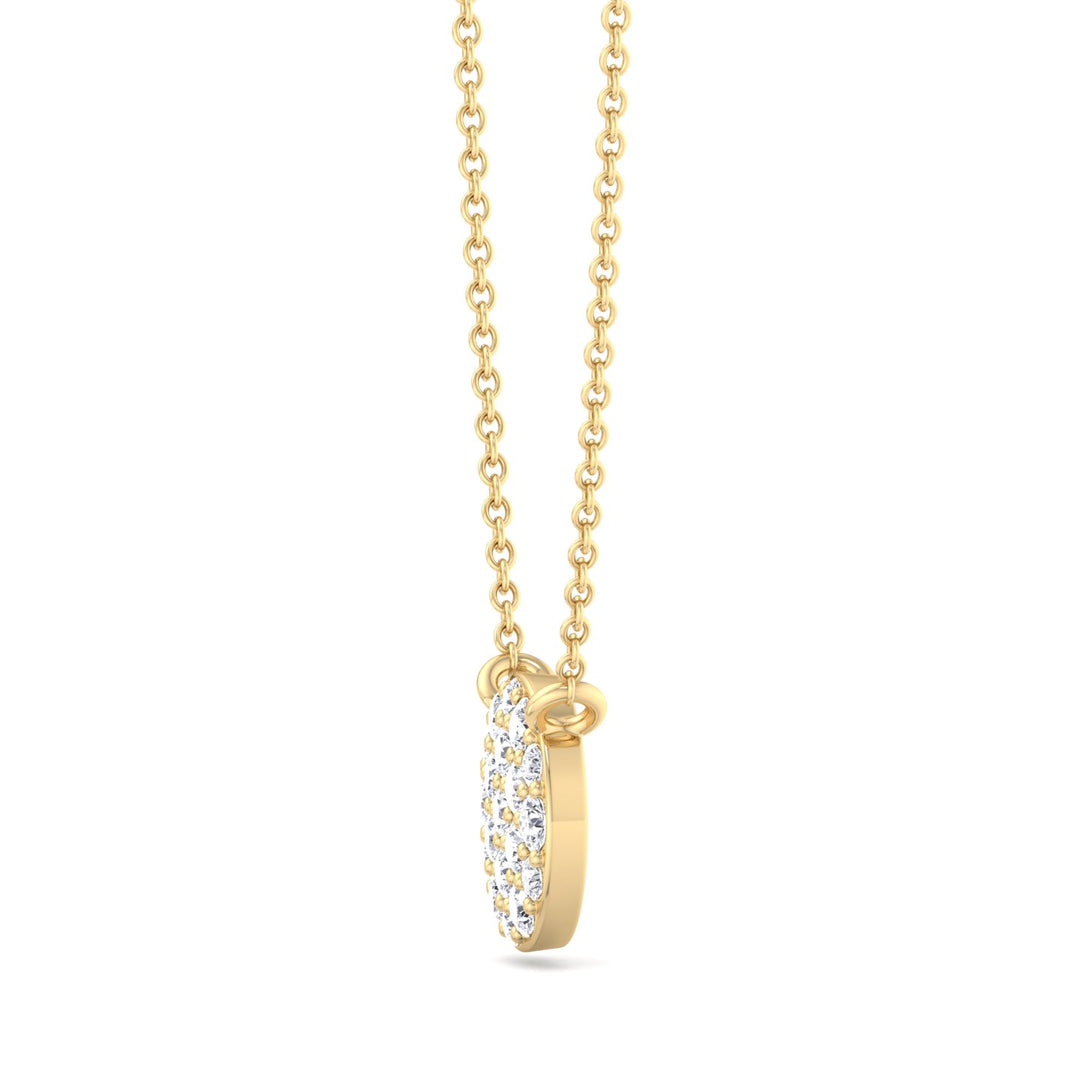 Cerchio - 1.24Ct T.W Pave Circle Pendant Diamond Necklace - Gem Jewelers Co