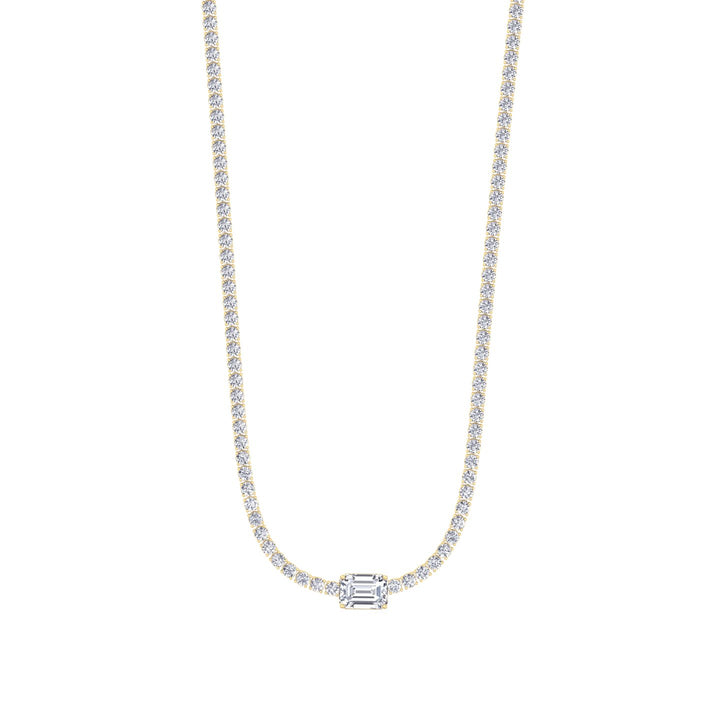 classic-diamond-tennis-necklace-with-emerald-cut-diamond-center-stone-in-18k-yellow-gold