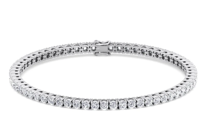 Super Deal - 5.20CT Diamond Tennis Bracelet 14K White Gold